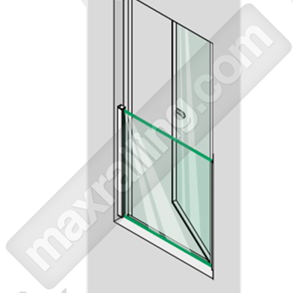 Стъклена преграда пред прозорец чертеж